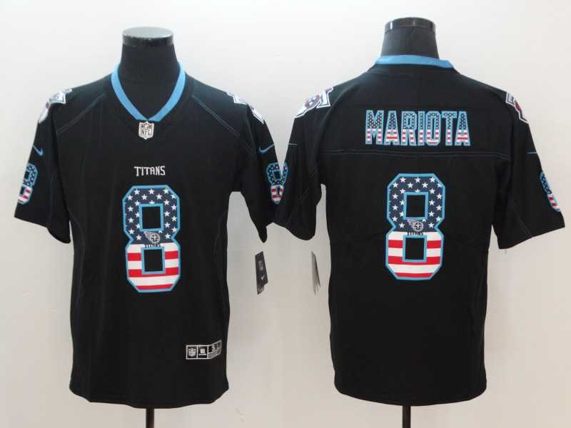 Nike Titans 8 Marcus Mariota Black USA Flag Fashion Color Rush Limited Jersey,We sell and wholesale Nike Titans 8 Marcus Mariota Black USA Flag Fashion Color Rush Limited Jersey on line form chian!